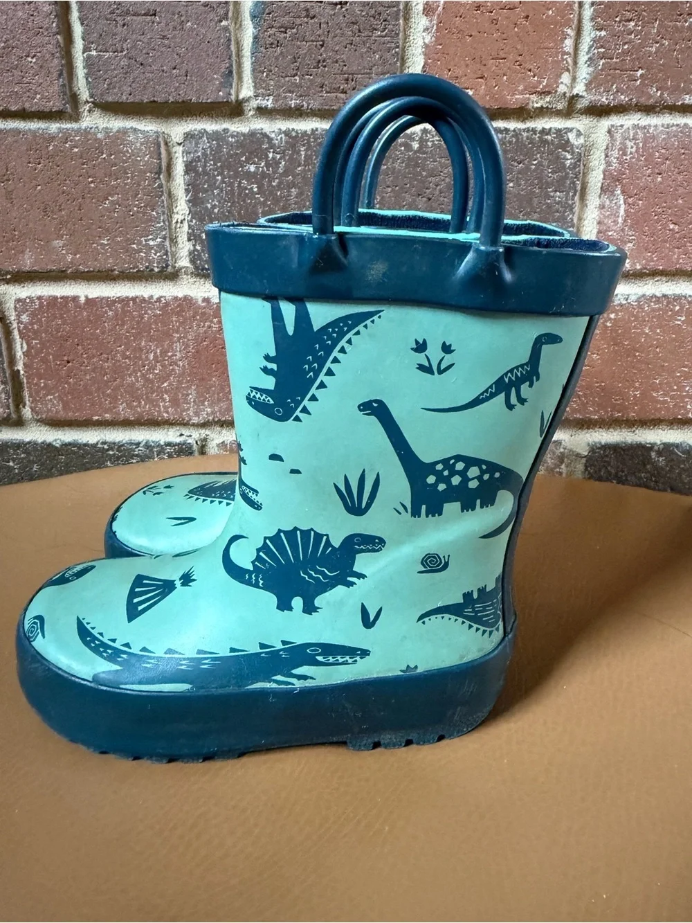 Tucker + Tate Teal & Navy Dinosaur Rain Boots
